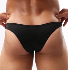 Men Bikini Briefs Underwear Male Posing Stretchy Pouch Thong Beach Brief
