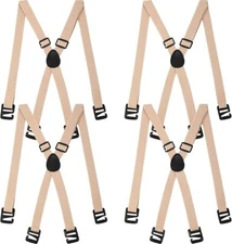 4 Pack Hidden Suspenders Adjustable Under The Shirt Suspenders for Men Clothing