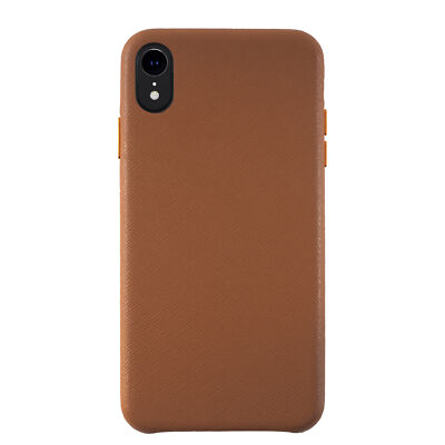 KMP Vegane Leder Schutzhülle für iPhone XR Meerkat Brown