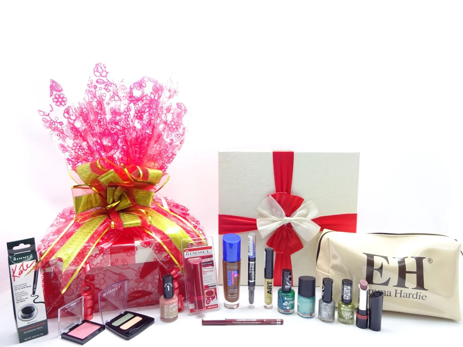 Rimmel London 14pc Luxury Beauty Bundle Gift Hamper, Free Emma Hardie MakeUp Bag