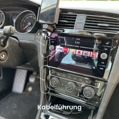 Support de téléphone portable VW Golf 7 | MagSafe | CarPlay | AndroidAuto | Charge sans fil - Photo 5/8