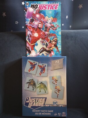 JUSTICE LEAGUE Memory Match Game + JUSTICE LEAGUE: NO JUSTICE #4 (2018) NM