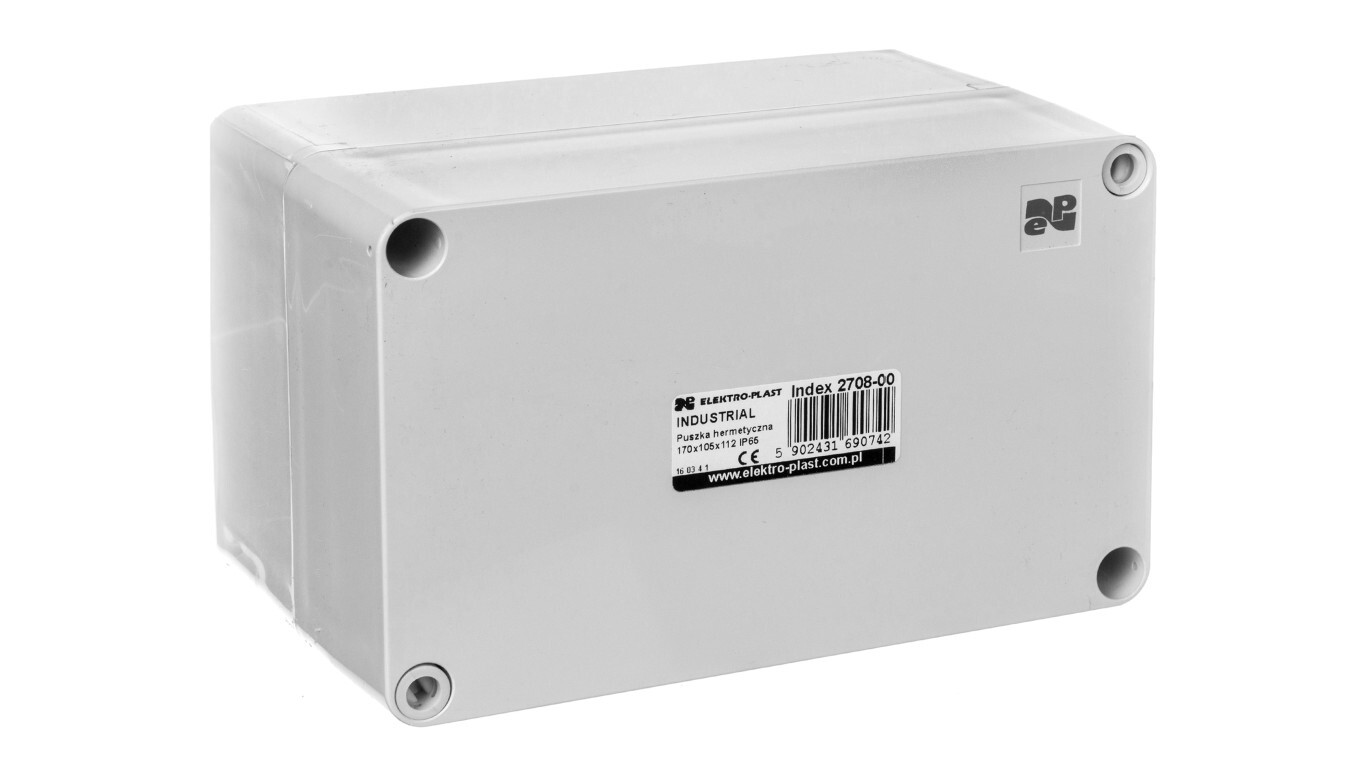 INDUSTRIAL Hermetic box n/t 170x105x112 IP65 gray 2708-00 /T2UK