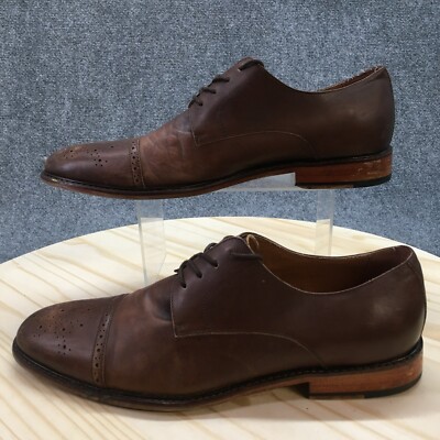 UGG Shoes Mens Size 10 Beige Brown Leather Brogue Dress Oxfords Lined 1002479 Handmade Mens Beige Color Suede Brogue Dress Shoes, Men  main image 2