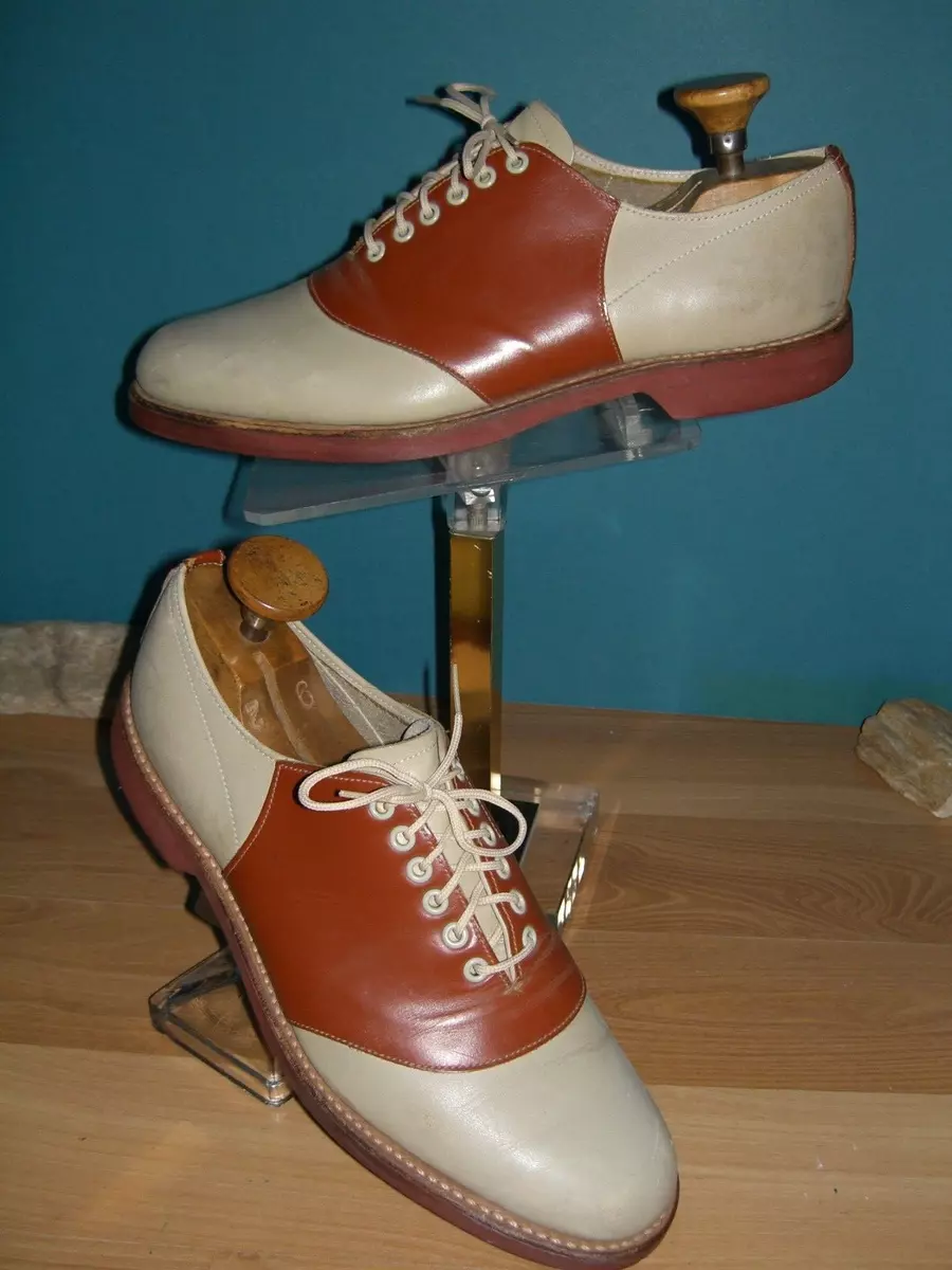 Authentic 40/50s Vintage Bass Saddle Shoes mens 9C