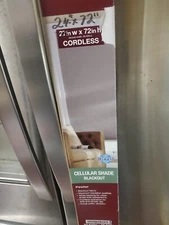 CUT To 24" x 72" Home Decorators Pewter  Cordless Blackout Cellular Shade