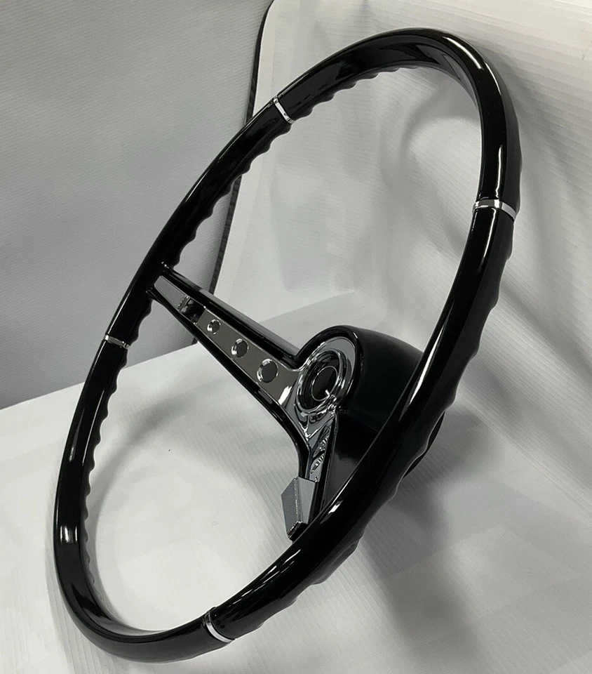 Руль 1962 Chevrolet Impala на заказ 15 дюймов с кнопкой гудка хромированный - Изображение 3 из 4