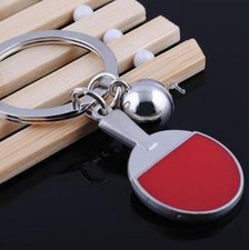 Table Tennis Metal Ping Pong Bat Keyring