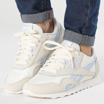 Reebok Classic Nylon Damen-Sportschuhe UK 7 knochenblau kreidefarben UVP 80 £ RNBBCW