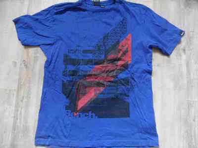 BENCH cooles Shirt mit Druck blau Gr. M TOP KD517