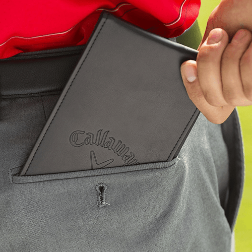 CALLAWAY DELUXE PU LEATHER GOLF SCORE CARD HOLDER +EMBOSSED CALLAWAY LOGO - Picture 4 of 4