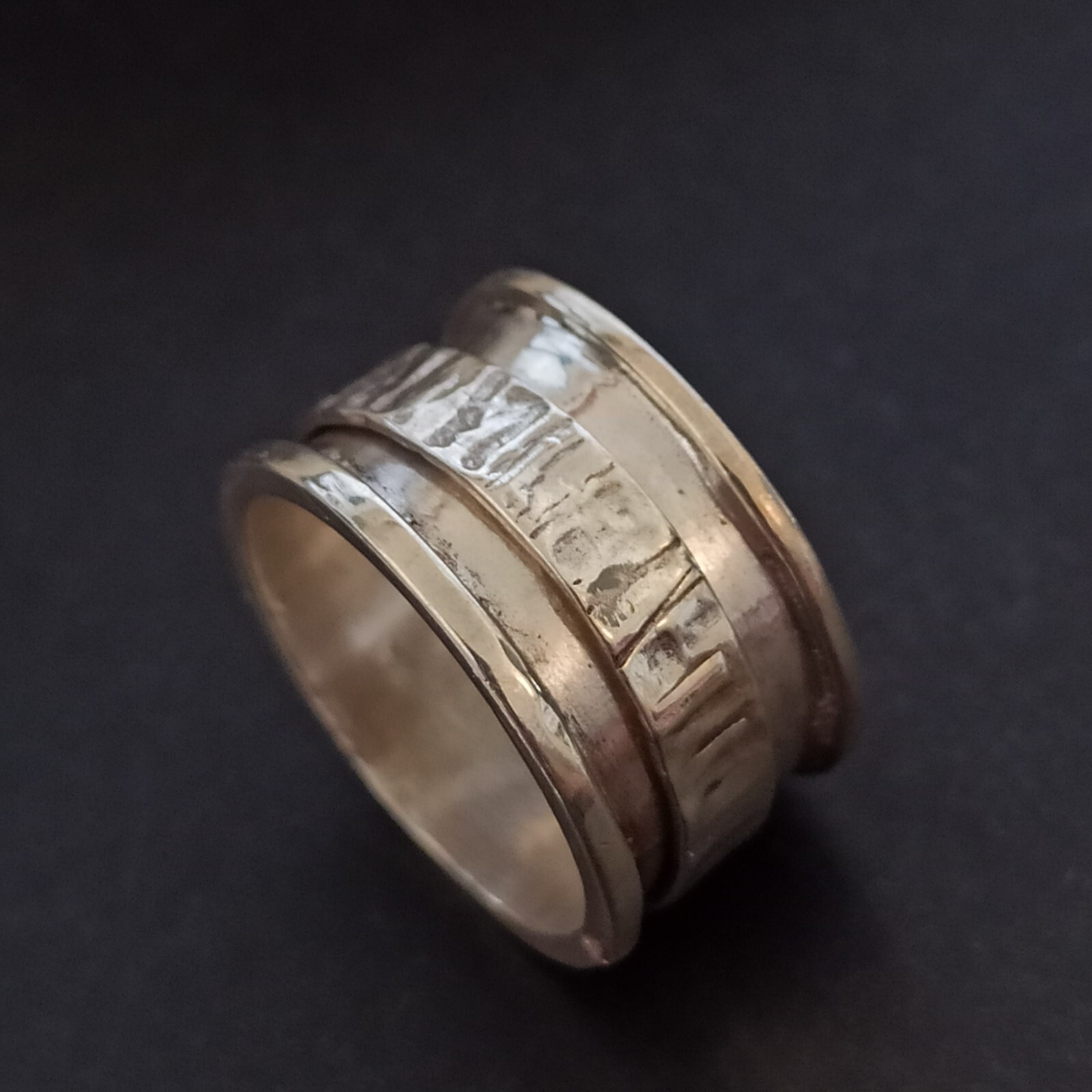 Silver Spinner Ring Handmade Artisan 925 Band Mod… - image 15