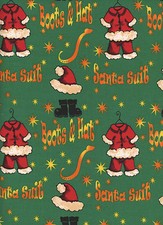 Christmas Santa Suits 1 Fat Quarter 100 cotton quilt fabric crafting home decor
