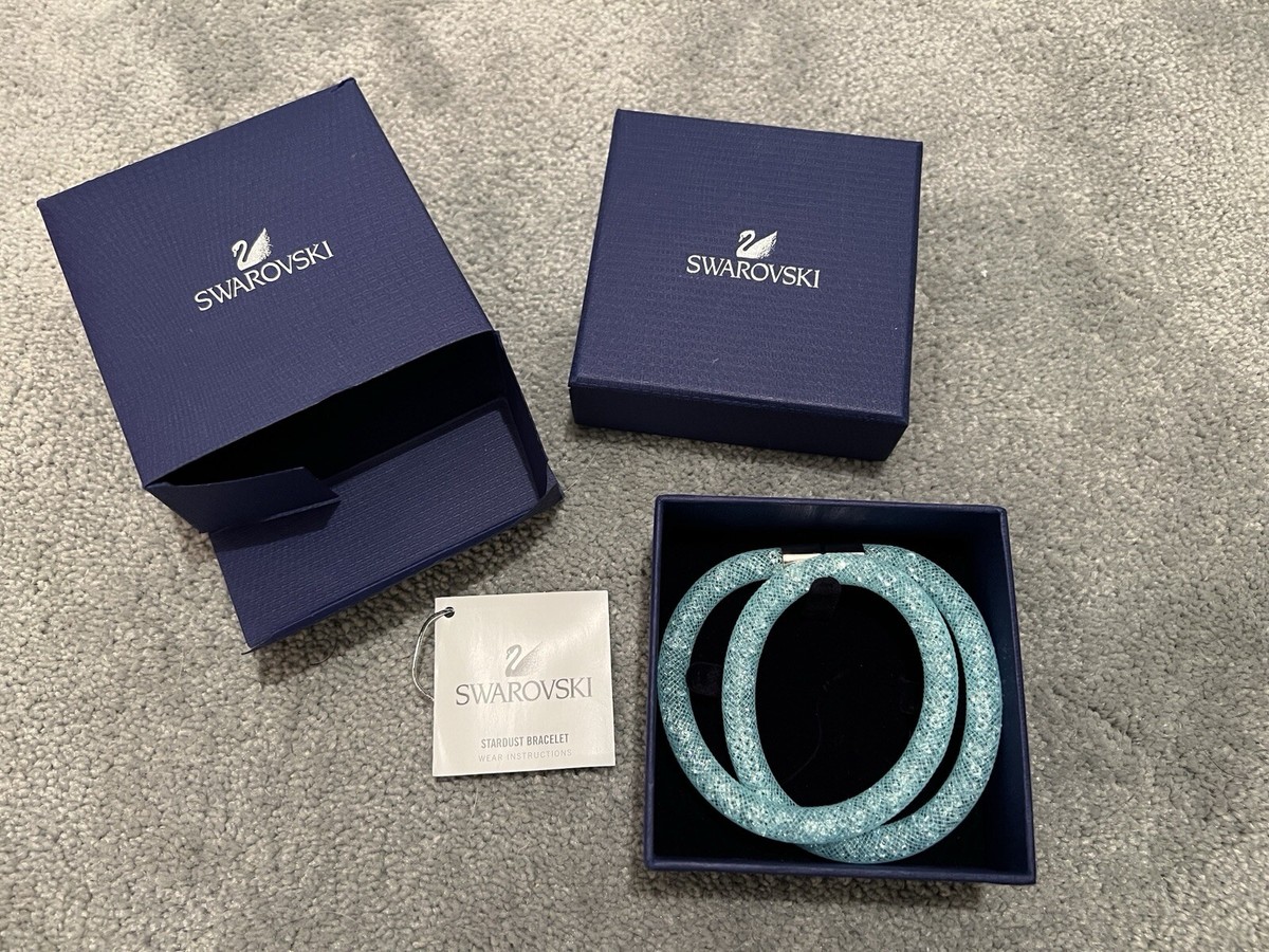 New with box Swarovski Stardust Bracelet Blue Silver UK
