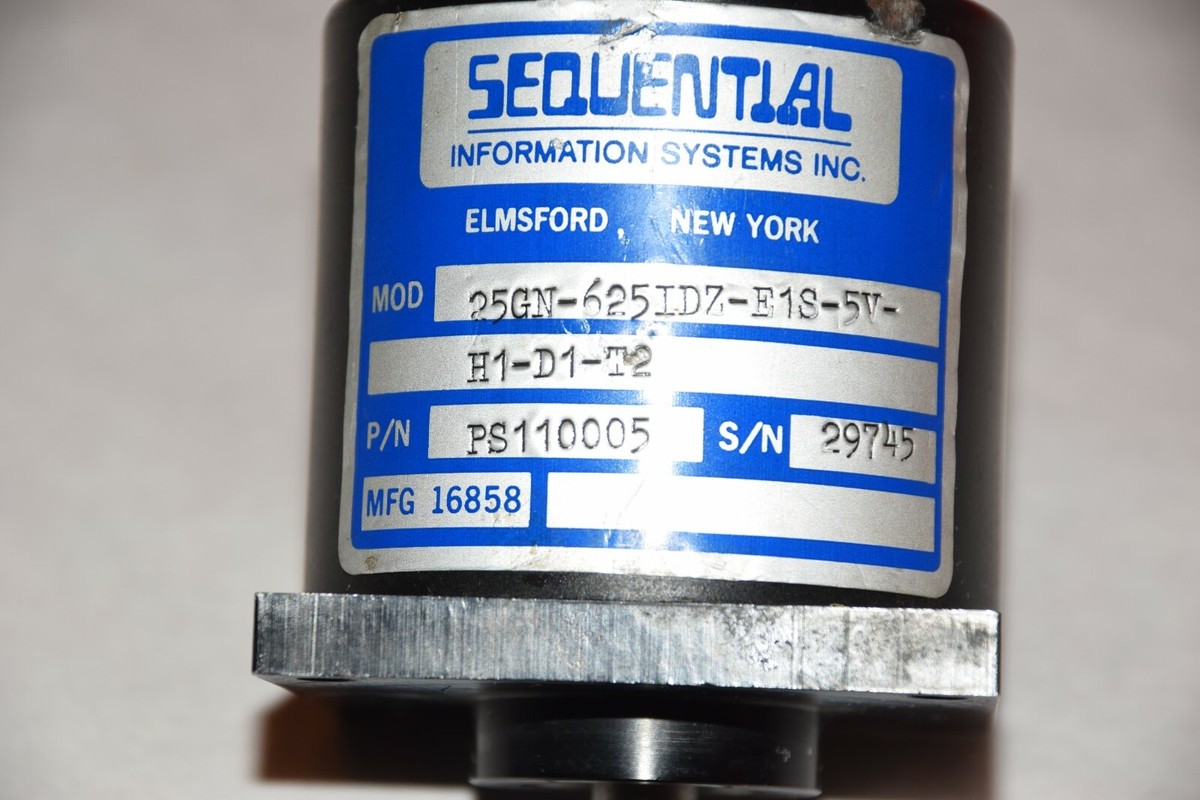 SEQUENTIAL Shaft Encoder PS110005 , 25GN-625IDZ-E1S-5V-H1-D1-T2 | eBay