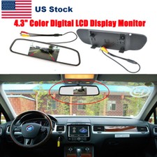 HD 4.3" Color TFT LCD Car Rear View Mirror Monitor Reversing screen DC 12V