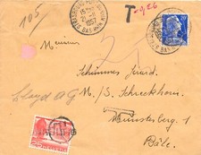 SCHWEIZ 1916/66 3 verschiedene hoch interessante PORTO-BELEGE selt L1 "UNGÜLTIG"