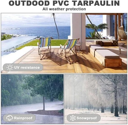 Outdoor Klar PVC Plane Vorhang Wasserdicht Schwerlast Terrasse Regenfest Vorhang USA - Bild 25 von 25