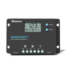 Renogy Wanderer10A Amp12V/24V PWM Negative Ground Solar Charge Controller w/LCD