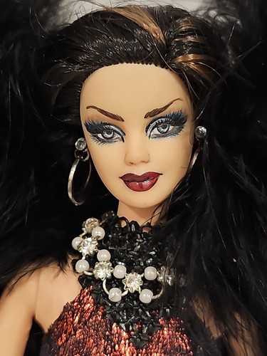 OOAK Artist Made Mattel Barbie Doll Goth Dark Angel Halloween Hand Repainted - Picture 2 of 11