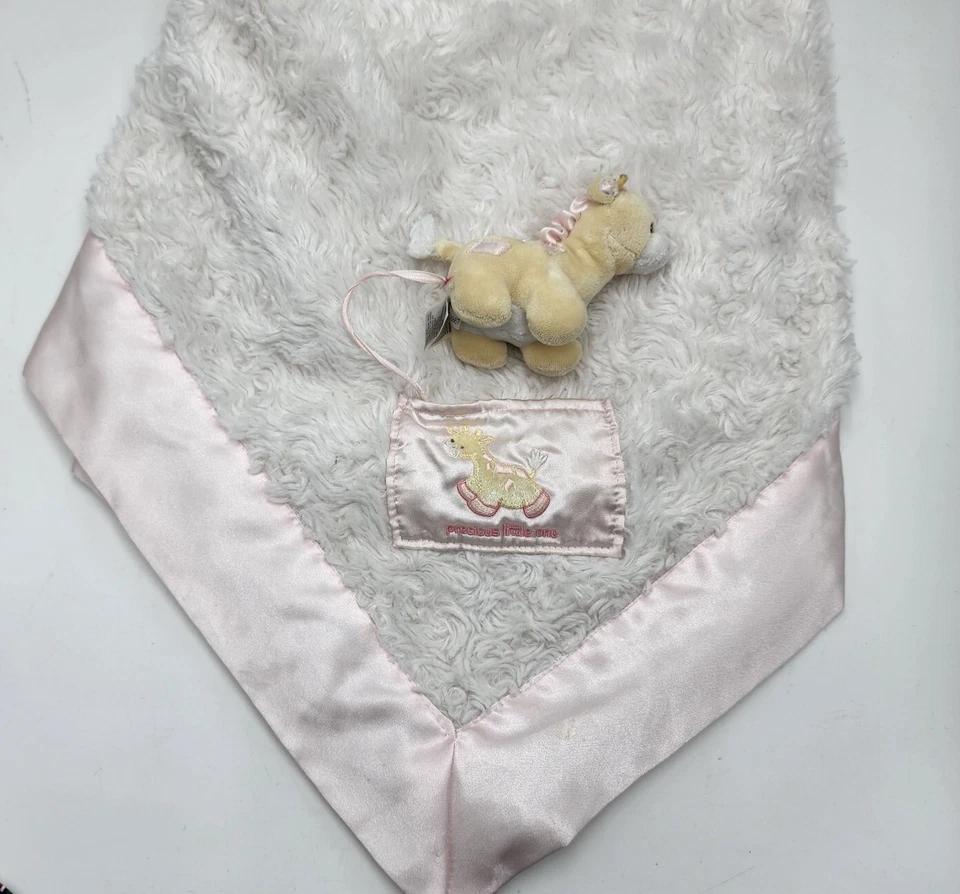 Manta Gund Tender Beginnings rosa jirafa sonajero manta de felpa juguete suave 59006 Foto 2 de 4