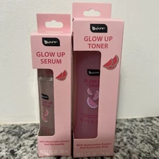 B Pure Glow Up TONER 4 fl oz  + SERUM 1 fl oz Watermelon Extract Hyaluronic Acid