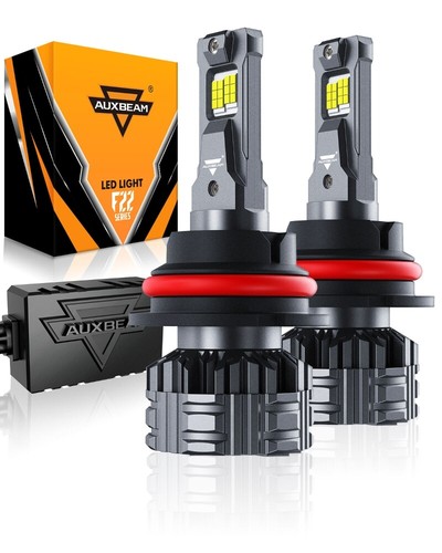 AUXBEAM H13 H4 9012 9007 9004 Canbus LED Headlight Bulbs Hi Lo Beam Bright White - Picture 15 of 17