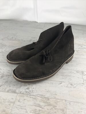 Clarks 15522 Mens Size 13 M Brown Suede Leather Lace Up Ankle Boots Chukka Boots | eBay