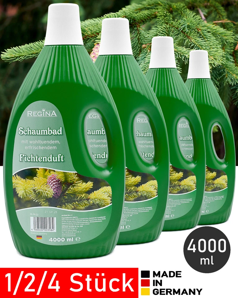 REGINA Schaumbad Pflegebad Fichtennadel Badezusatz Nadelduft Fichte Fichtenduft 4 Liter