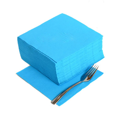 200er Set Papiertücher 2-fach 38x38 cm - Blau Türkis