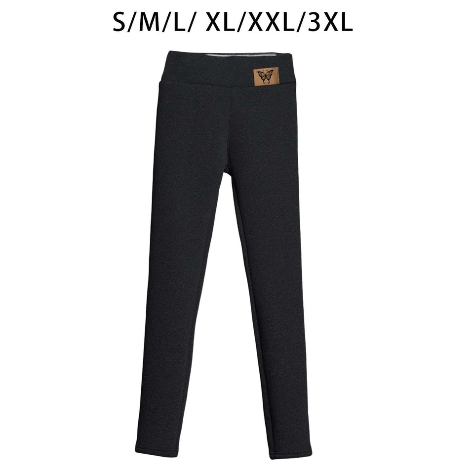 Women Fleece Lined Leggings Soft Skinny Pants Comfortable Winter Warm Pants - Image 2 of 2