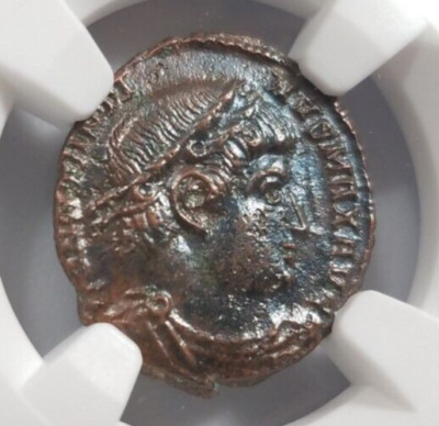 Constantine I Roman Empire BI Nummus AE3/4 NGC AU Ancient