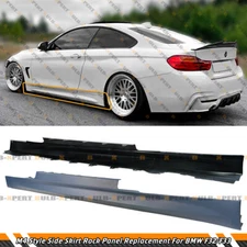 M4 Style PP Side Skirt Rocker Panel Replacement For 2014-20 BMW F32 F33 4 Series