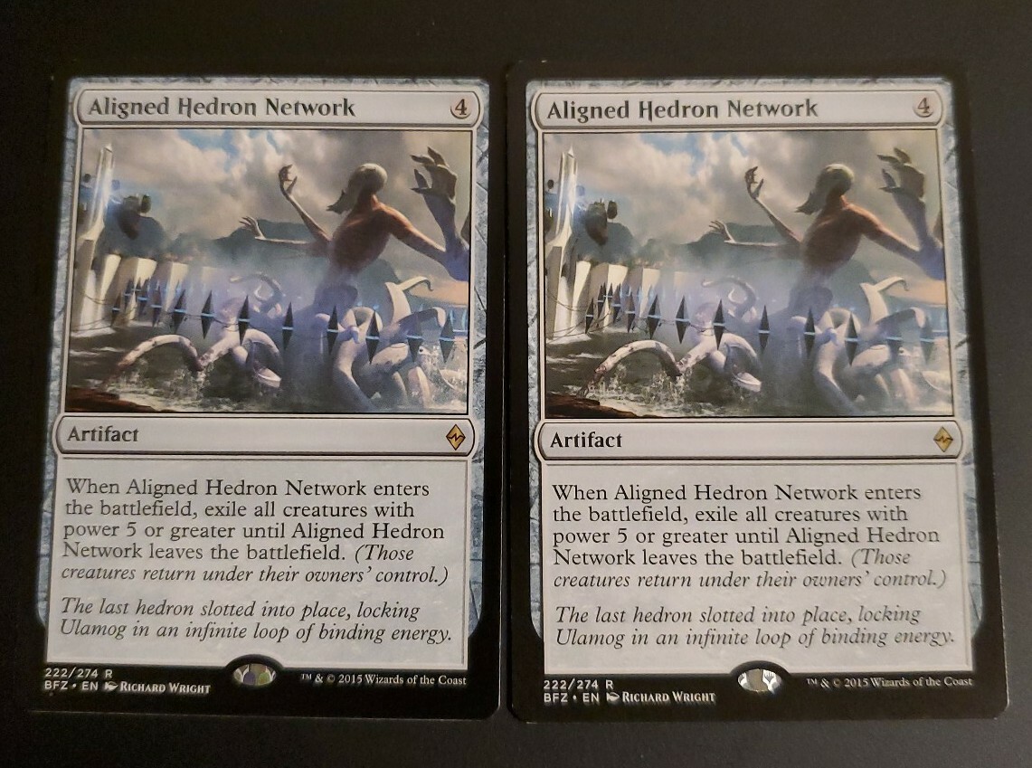 Aligned Hedron Network 2x FOIL BFZ MTG Battle for Zendikar Rare MINT artifact Aligned Hedron Network 2x FOIL BFZ MTG Battle for Zendikar Rare MINT artifact