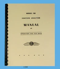 Merc-O-Tronic Ignition Analyzer Model 98 Operation & Data Manual Latest Rev.1184