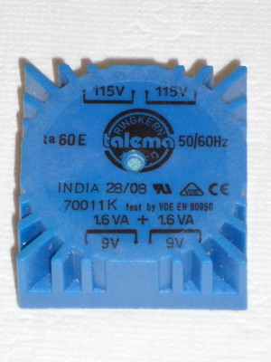 Nuvotem Talema 3.2VA (2x 0-9V) Toroid Transformer 2x115V NEW  WOW must Have!!!
