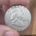 “1958 Benjamin Franklin Half Dollar 90% Silver Coin Circulated