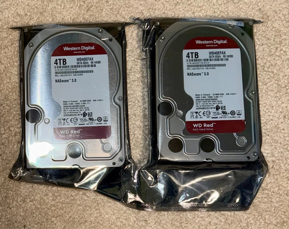 Western Digital Red 4TB WD40EFAX-68JH4N0 256MB SATA 3.5" Internal HDD Hard Drive - Image 2 of 2