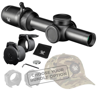 Vortex Optics Strike Eagle 1-8x24 EBR-8 Riflescope w/ Mount and Free Hat Bundle 