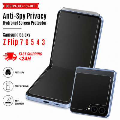 Anti-Spy Privacy Hydrogel Screen Protector Samsung Galaxy Z Flip 7 6 5 4 3