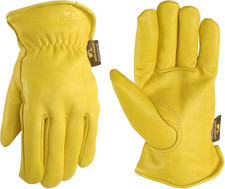 Insulated Leather Gloves - 100 Genuine Deerskin, 3M Thinsulate 100G for Warmth