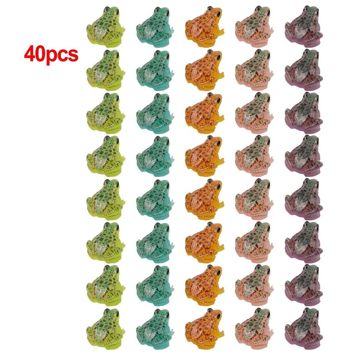 Mini-Frosch-Figuren Aus Harz – 50 Stück, Leuchten Im Dunkeln, 7 Farben, 1,5 Cm, Für Feengärten, DIY-Basteln & Kuchendeko