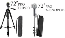 72" TRIPOD + 72" MONOPOD FOR CANON REBEL 5D 6D 7D 60D 70D 80D T5 T6 T5I