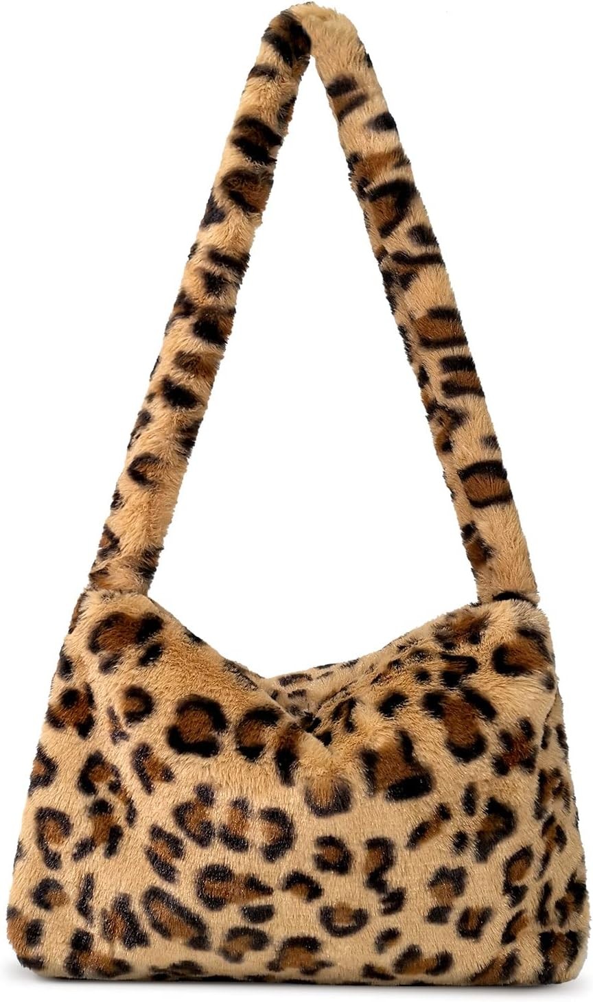 Tote Bag Y2K Fluffy Shoulder Bag Women Furry Purse Large Cute Plush Bag La