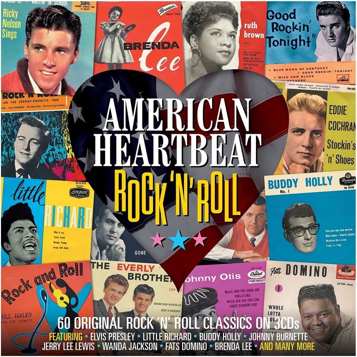American Heartbeat Rock 'N' Roll 3-CD NEW SEALED Jerry Lee Lewis/Little Richard+ - Image 2