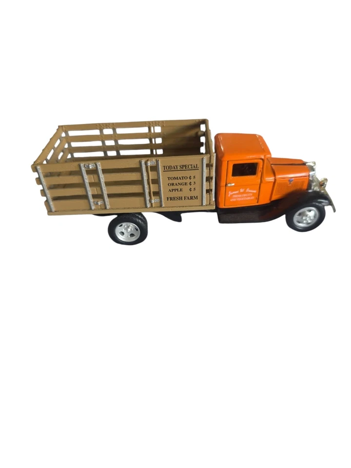 TINS TOYS 1934 Ford BB-157 Fruits Vegetables TRUCK 1:43 Orange/black - Image 3 of 4