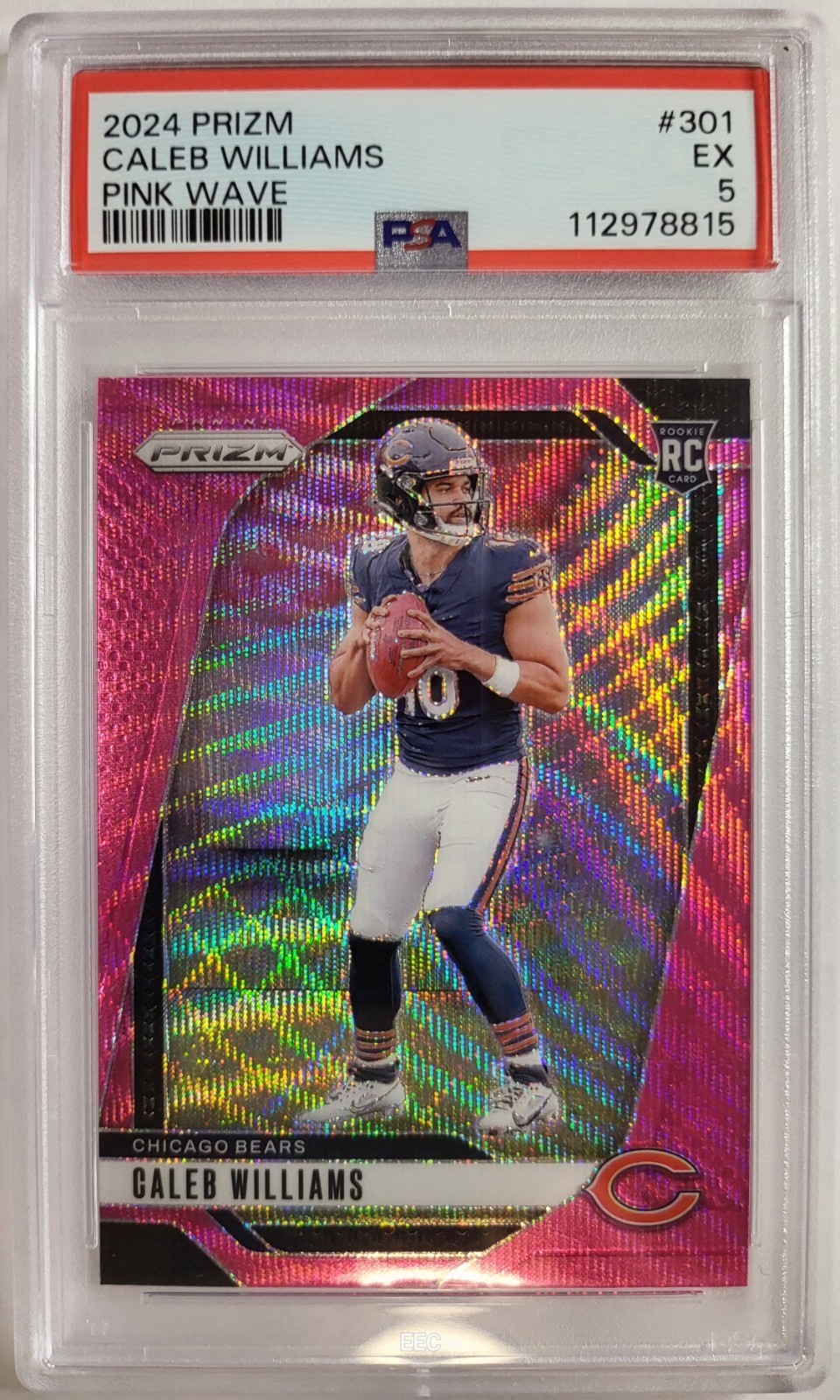 2024 PANINI PRIZM 301 EX 5 🏈🏈 CALEB WILLIAMS PINK WAVE