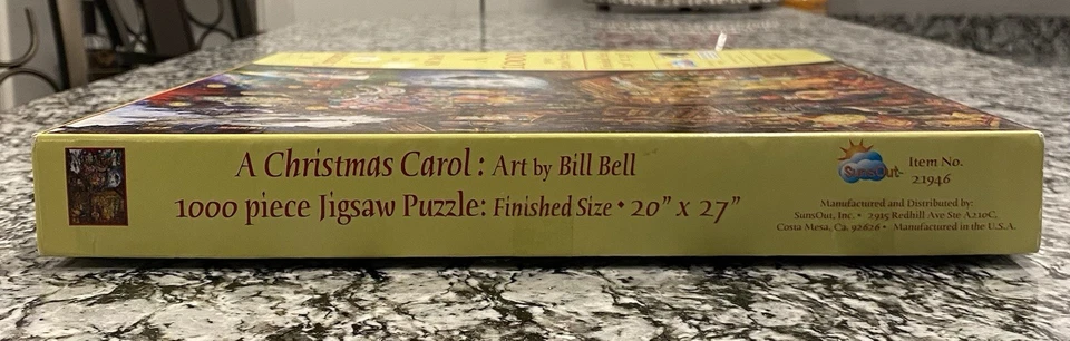 🔴🟢SunsOut, A Christmas Carol, RARE, 1000 pce Art by Bill Bell, Scrooge Holiday - Image 4 of 4
