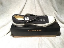 NEW Converse All Star Black Unisex Size 9.5M/11W Slip Ox Laceless 1T366 Sneakers