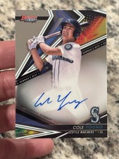 2022 Bowman's Best Best of '22 COLE YOUNG On Card Auto  Mariners